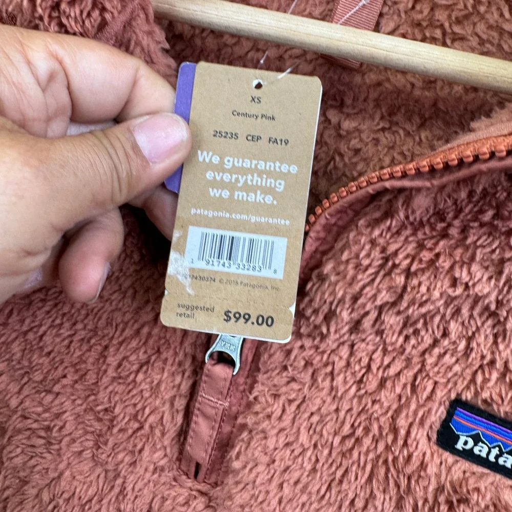 Patagonia Los Gatos 1/4 Zip Fleece XS Century Pink Fuzzy Gorpcore Pullover‎